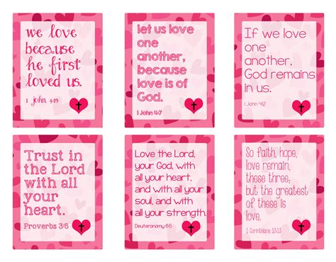 Valentine Scripture Cards 10 Free Pdf Printables Printablee