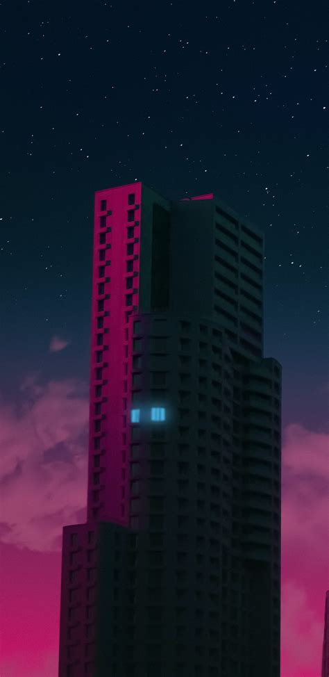1440x2960 Concrete Buildings Synthwave 5k Samsung Galaxy Note 98 S9