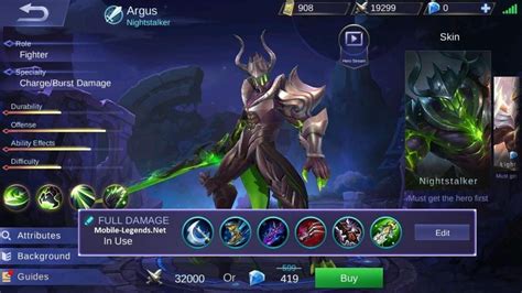 Argus Full Damage Build 2023 Mobile Legends