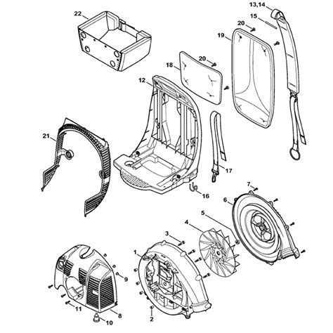 Stihl Br 350 And Br 430 Backpack Blower Br 350 And 430 Parts Diagram Fan