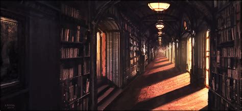 Fantasy Library Wallpaper By Andreas Rocha
