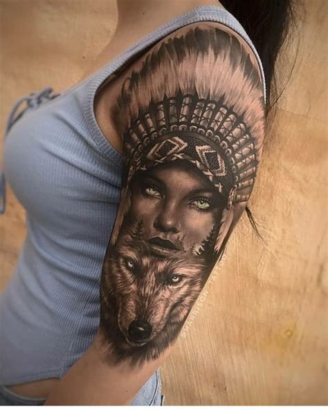 Wolf Tattoos For Women Thigh Tattoos Women Sleeve Tattoos For Women Leg Tattoos Body Art
