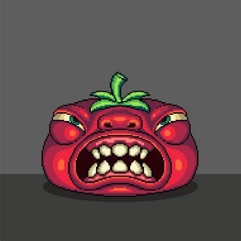New Piece Inspired By The Old Killer Tomatoes Series Pixelart