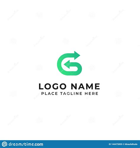 G Letter Logo Design Line With In Out Arrow Vector Icon Illustration ...