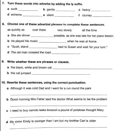 English Year 4 Pdf Grammar Year 4 Worksheet Printable Worksheets