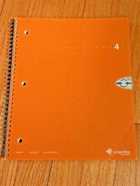 New Livescribe 100 Sheet Book 4 College Ruled Notebook For Smartpen