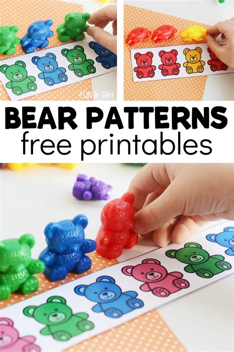 Free Printable Bear Patterns For Preschool Fun A Day