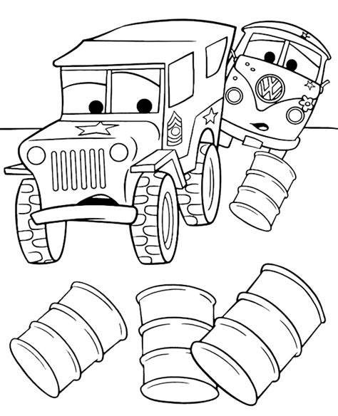 Cars Fillmore Coloring Pages Coloring Pages