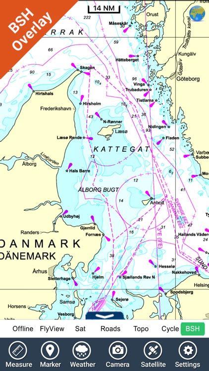 Marine Kattegat Gps Chart Fishing Map Navigator By Flytomap