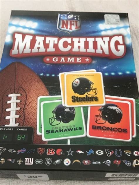 New Nfl Matching Game All 32 Football Teams Included Memory Game ~ Age