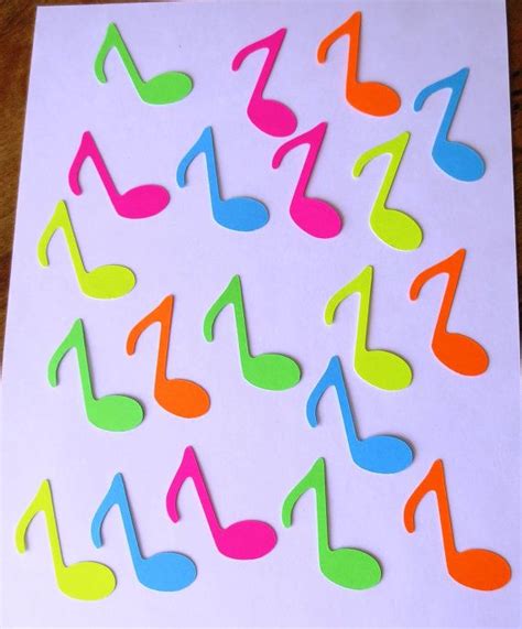 Neon Music Note Cutouts Set Of 20 By Coolcraftsandmore On Etsy 325