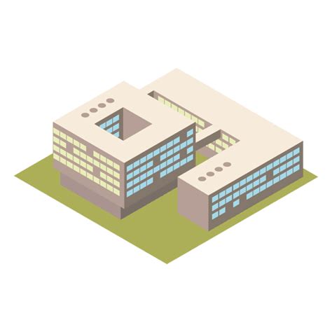 3d Isometric University Building Transparent Png And Svg Vector File