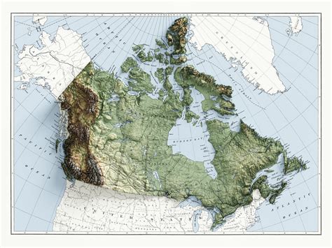 Canada Vintage Topographic Map C1915 Visual Wall Maps Studio