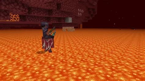 Riding A Strider On Lava In Minecraft Youtube