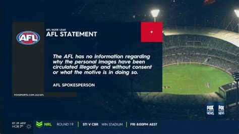 Afl Nude Photo Scandal News Player Speaks Out After Images Shared
