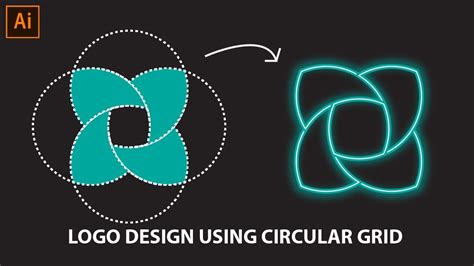How To Create A Logo With Circle Grid Neon Logo Illustrator