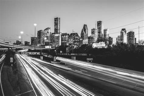 Black And White Downtown Houston Skyline And Be Someone Mural December