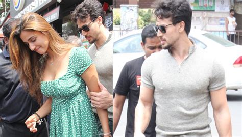 Tiger Shroff Protects Gf Disha Patani From The Crowd Post Their Lunch