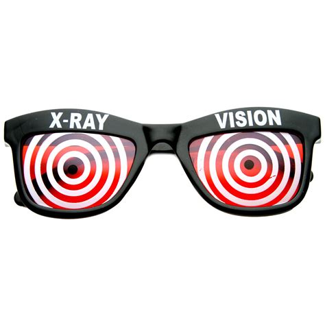 Novelty X Ray Vision Mad Scientist Horned Rim Sunglasses Sunglass La