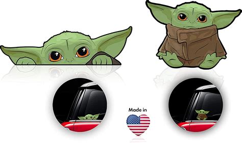 3 Colors Baby Yoda On Board Decal Mandalorian Star Wars Sticker For Car
