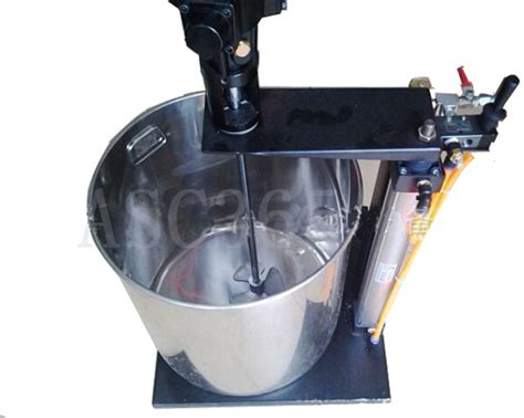 5 Gallon Pneumatic Mixer With Stand With 5 Gallon Bucket Tank Barrel