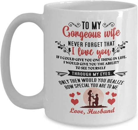 To My Gorgeous Wife Coffee Mug Best Ts From Husband To Wife Etsy
