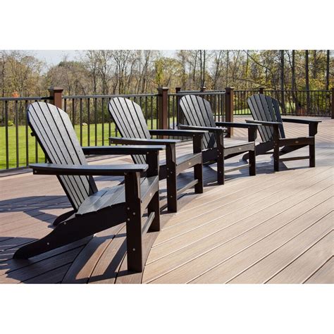 Trex Outdoor Furniture Set Of 4 Cape Cod Charcoal Black Plastic