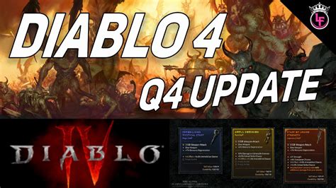Diablo 4 Q4 Update Youtube