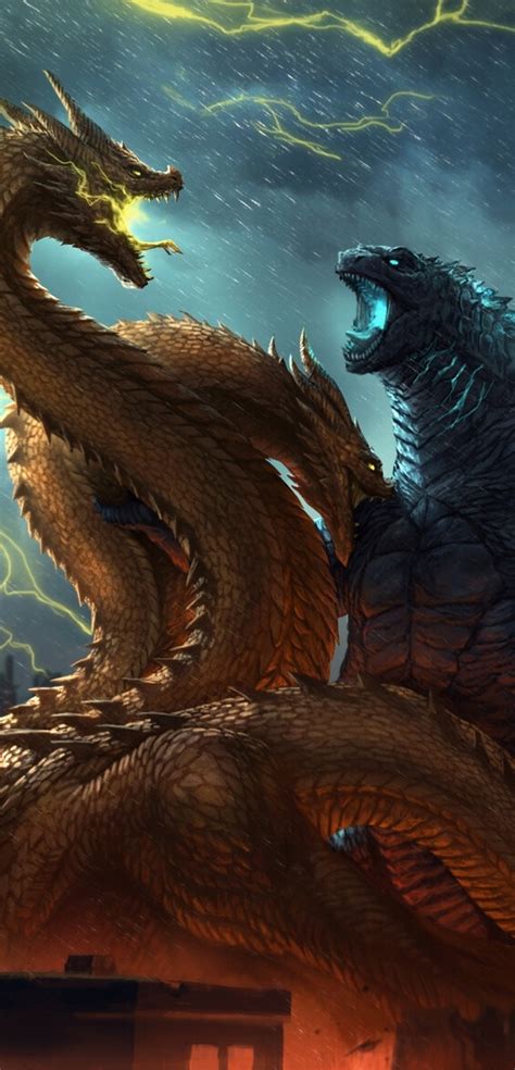Александр скарсгард, милли бобби браун, ребекка холл и др. 1440x2992 Godzilla vs King Ghidorah King of the Monsters ...