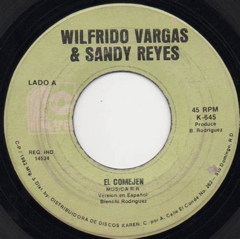 Wilfrido Vargas And Sandy Reyes El Comejen Discogs