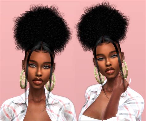 Downloads Xxblacksims Afro Hair Bun Hair Puff Afro Hair Sims 4 Cc