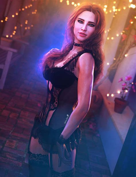 lady of the night red head fantasy woman 3d art by shibashake on deviantart