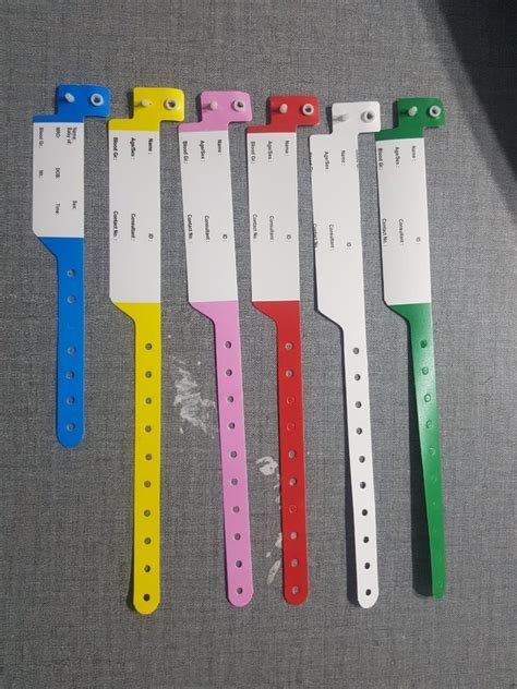 Pink Soft Vinyl Identification Wristband For Hospital Model Name