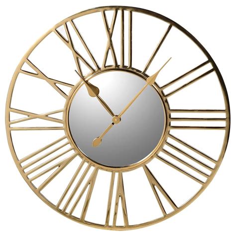 Small Gold Numeral Wall Clock Skeleton Clock Cp Lighting And More