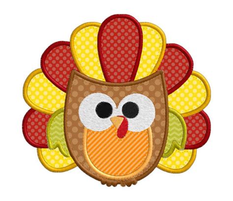 Thanksgiving Fall Turkey Owl Individual Applique Machine Etsy