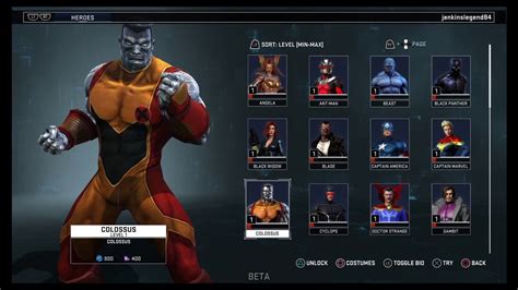 Marvel Heroes Omega All Characters And Costumes Youtube