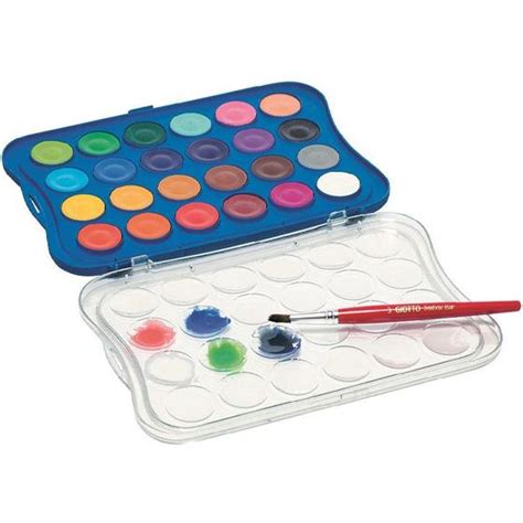 Kit Aquarela Giotto 24 Cores Pincel Cores Intensas Escolar Material