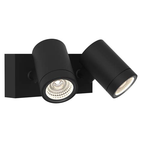 Bayville Twin Spot IP65 240V 16.4W Textured Black | Mr Resistor Lighting