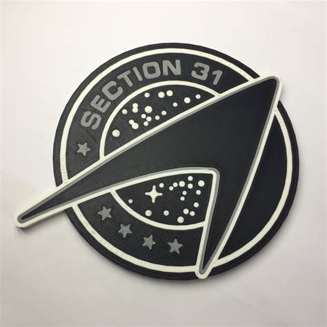 3d Printed Star Trek Section 31 Logo Coaster Etsy