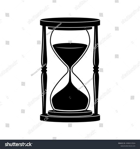 hourglass silhouette vector isolated on white stock vector royalty free 2088157816 shutterstock