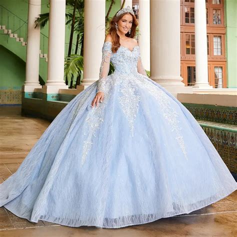 Light Blue Quinceañera Dresses Princesa By Ariana Vara
