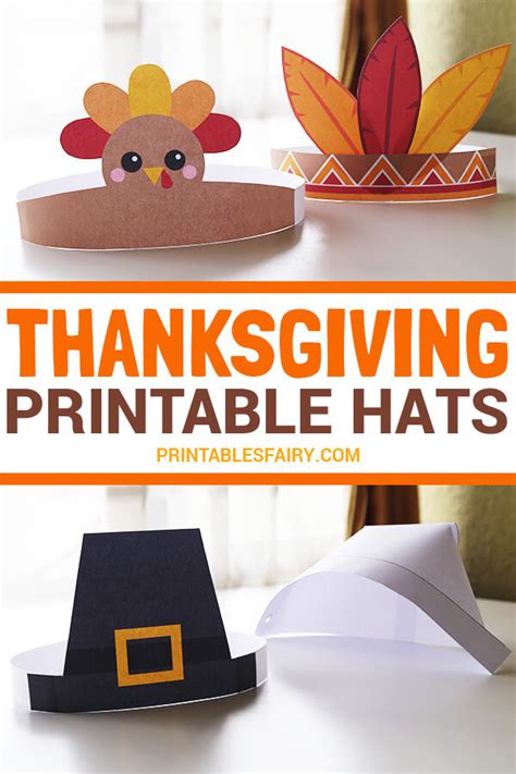 Diy Thanksgiving Hats For Kids The Printables Fairy