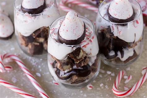 Peppermint Brownie Trifles Peeps