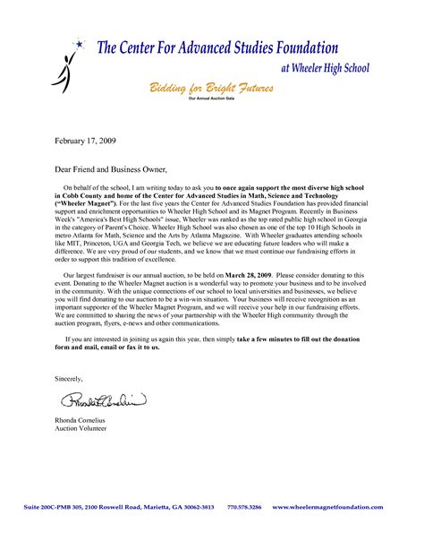 Donations can be asked for in many ways, and not all of them are verbal. Sample Donation Request Letter For School ...