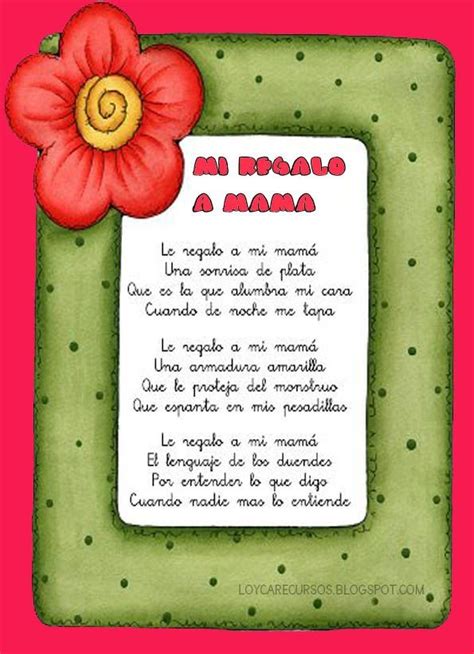 Mi Regalo A Mama Poema Para La Madre Dia De Las Madres Poemas Para Mama