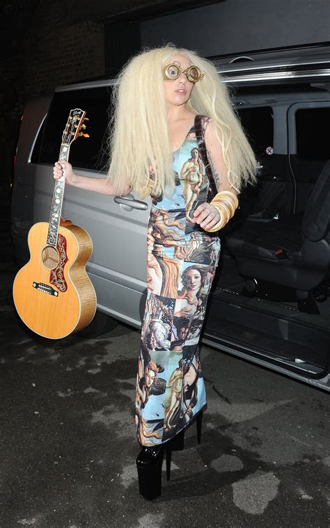 Lady Gaga In Birth Of Venus Dress In London In 2013 Applause