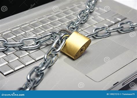 Locked Laptop Stock Image Image Of Business Criminal 19927215