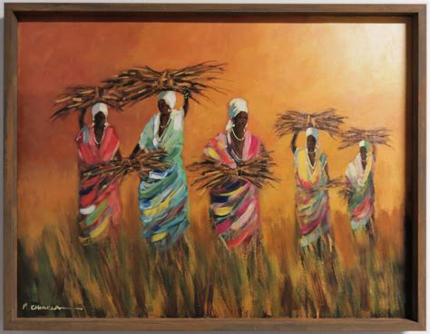 Basket Carriers African Paintings By South African Artist Mauro Chiarla Frame It Here