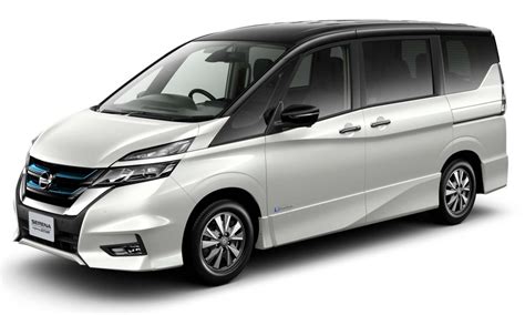 It is available in 5 colors, 2 variants, 1 engine, and 1 transmissions option. Nissan Serena e-Power (2018, C27, fifth generation, JDM) photos