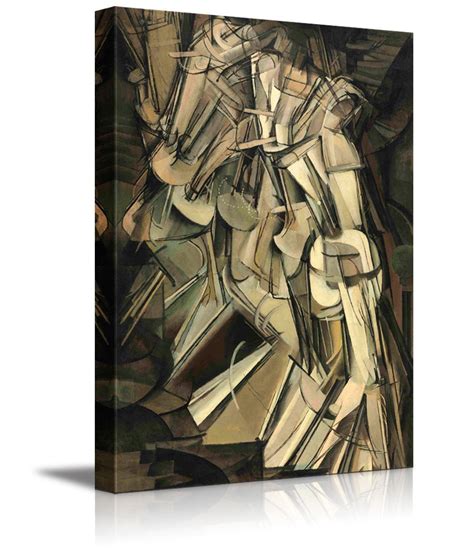 Nude Descending A Staircase No By Marcel Duchamp Canvas Print Wall